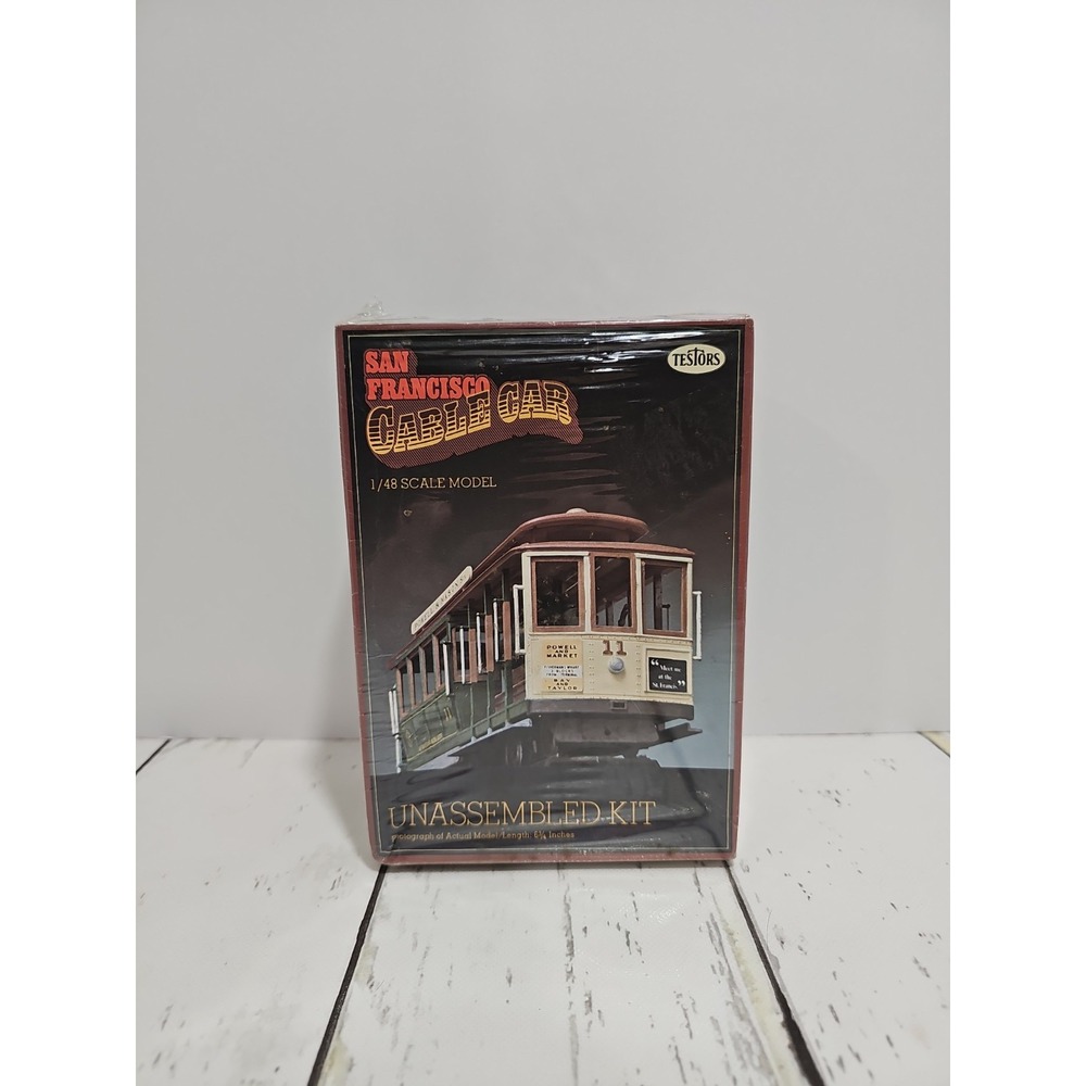 Vintage Testors Model Kit - San Francisco Cable Car - 1977 - 1/48 Scale - No 517